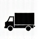 Abstract delivery truck icon